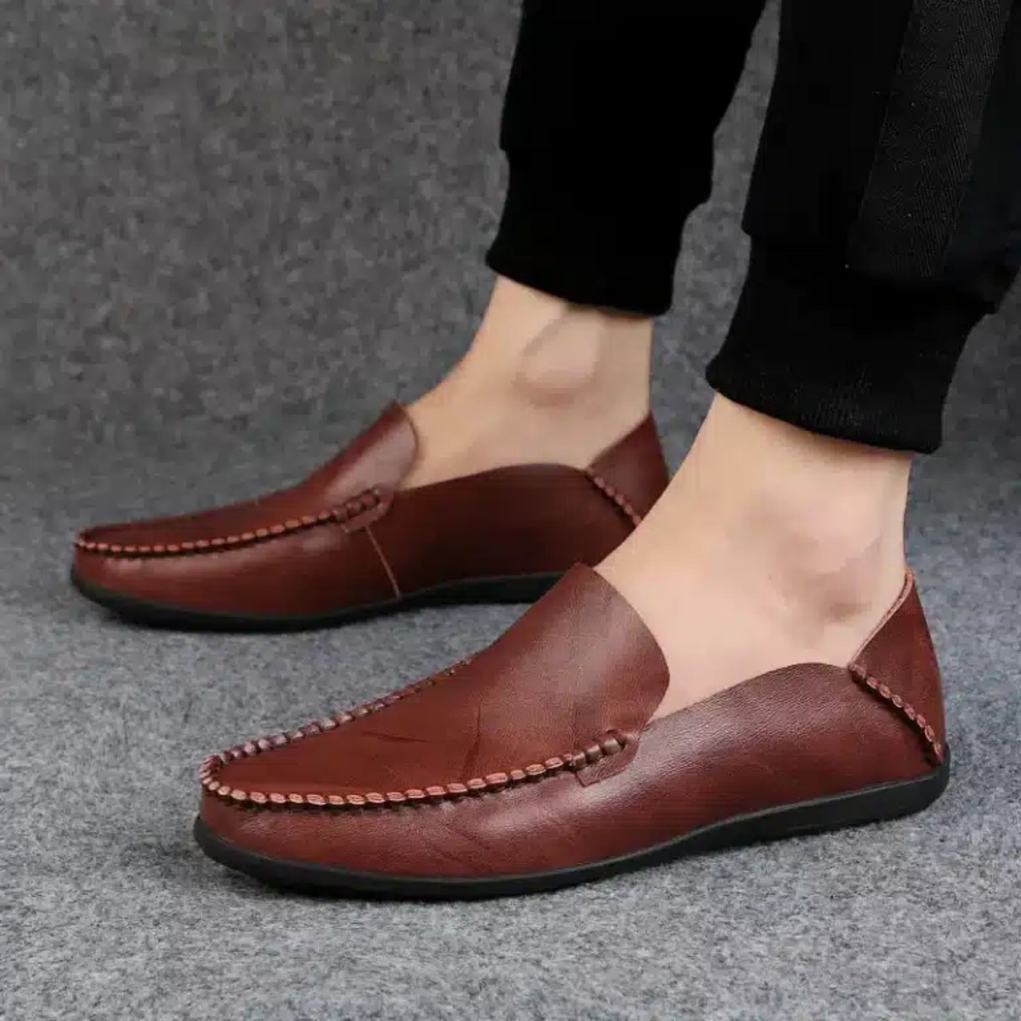 Classic Leather Loafer Shoes For Men Janata 001