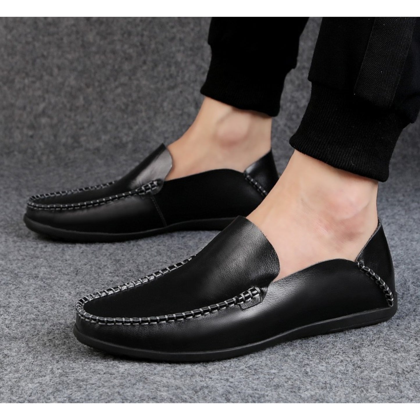 Classic Leather Loafer Shoes For Men Janata 001