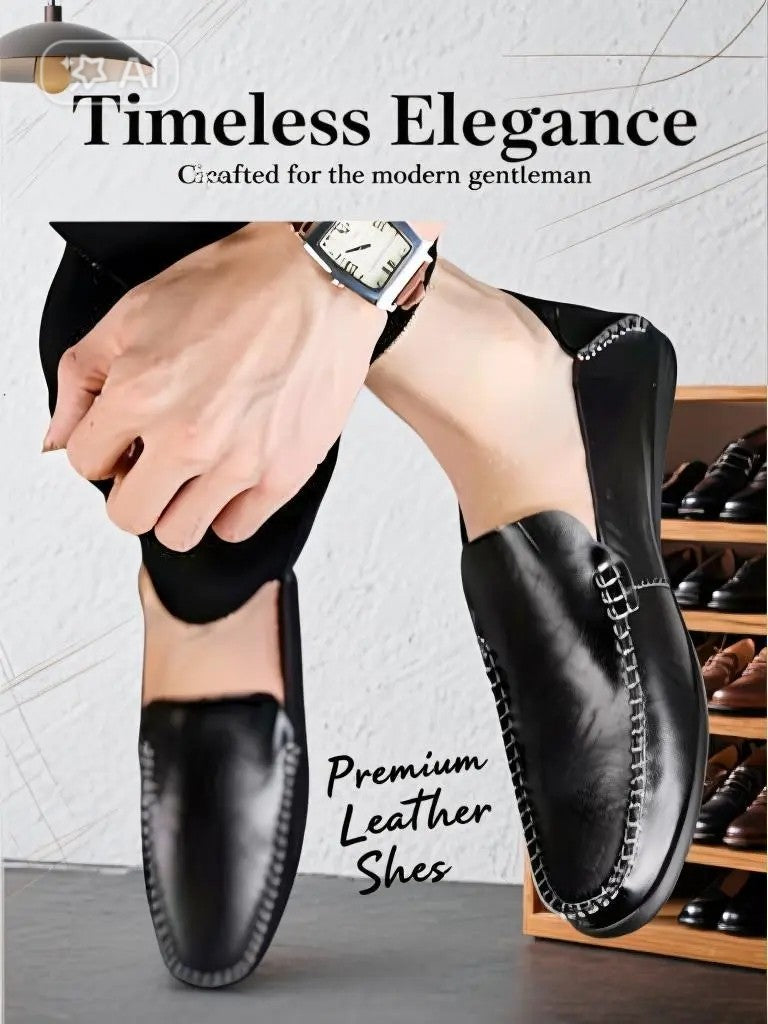 Classic Leather Loafer Shoes For Men Janata 001