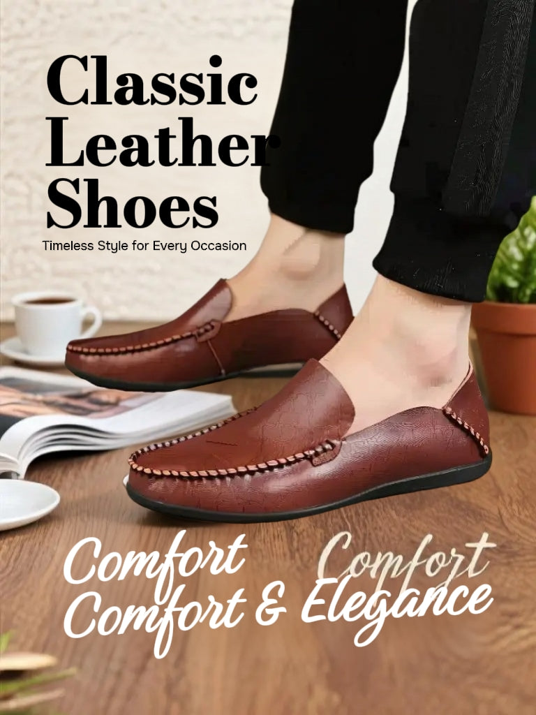Classic Leather Loafer Shoes For Men Janata 001