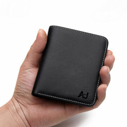 Leather Bifold Back Zipper Wallet For Men