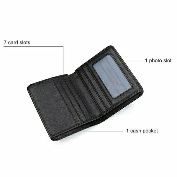 Leather Bifold Back Zipper Wallet For Men