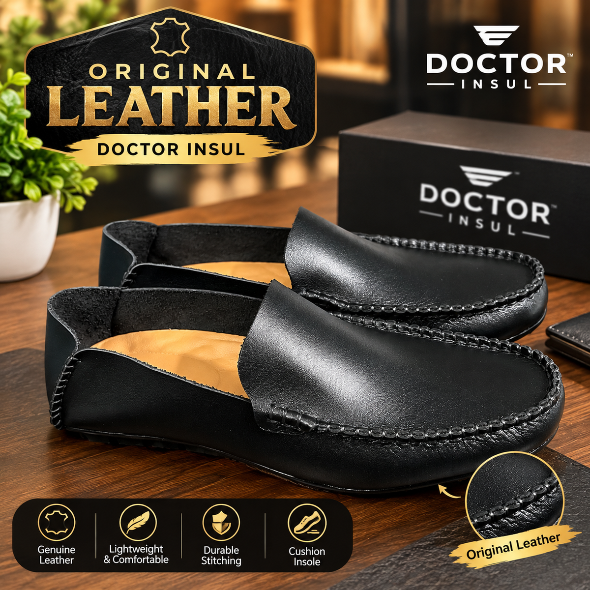 One Part Premium Soft Leather Loafer for Men. JS-001